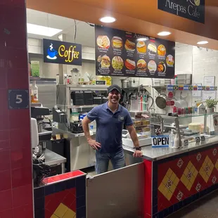 Comida venezolana. Dándonos Arepas café