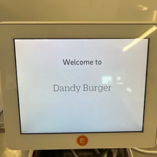 Welcome sign on the register