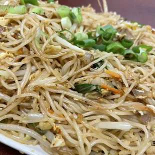 Char bee hoon with chicken!  So good. It was like Jesus the plate just kept staying full I had to get a go box!