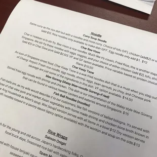 Menu -- 30 October 2021