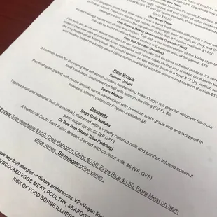 Menu -- 30 October 2021