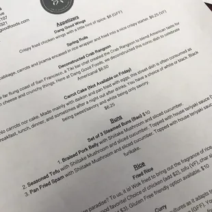 Menu -- 30 October 2021