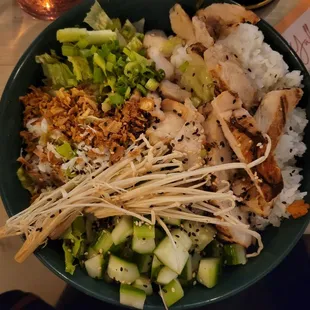 Build your own Chicken poke bowl.