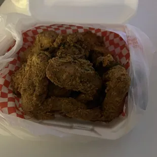 a basket of fried chicken