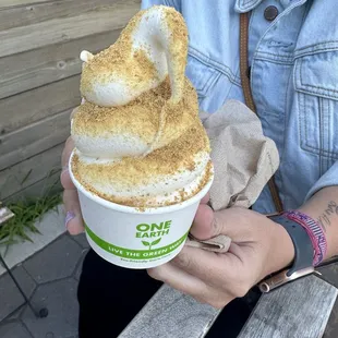 Coconut almond with graham cracker dust