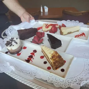 The dessert platter display.