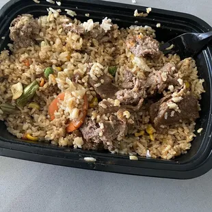 a meal in a plastic container