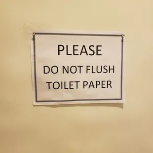 Not sure what to make of these signs in the restrooms.