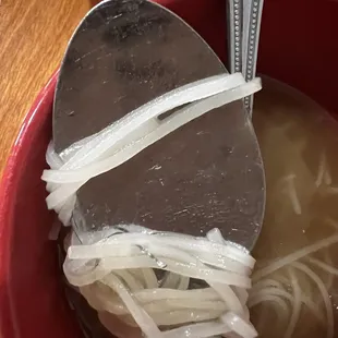 This is a kid&apos;s no meat pho cup, $6 with the sponge metal in it.
