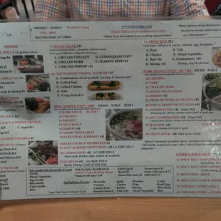 Menu as of 7/15/2022 - side A