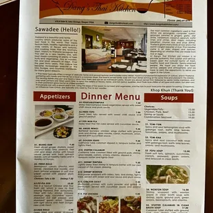 the menu