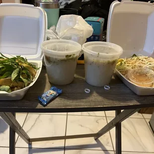 1/2 chicken, two porridges, and side salad for $20!!!