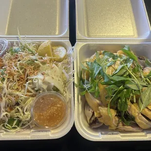 #6. 1/2 chicken, salad, and 2 porridges (porridge not pictured)