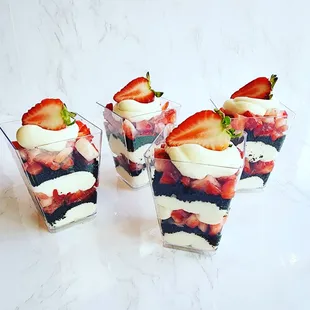 strawberry shortcakes with whipped cream and strawberries