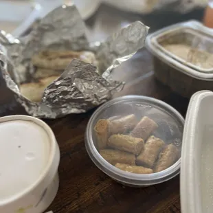 a variety of food items