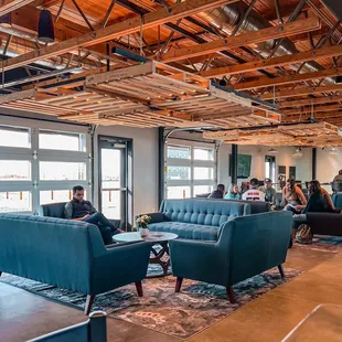 the inside of the building