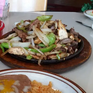 The fajita skillet for two. Such a generous portion.