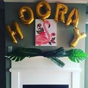 Hooray for Flamingo themed client parties- so pretty AND fun.