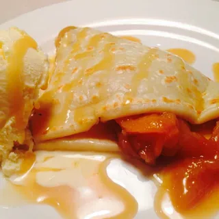 Caramelized Peach Crepe