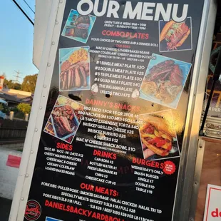 Menu as of 9-19-21