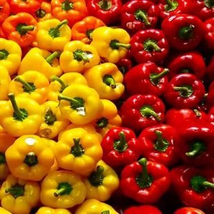 a variety of peppers