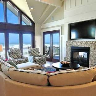 Living room furniture and furnishings.