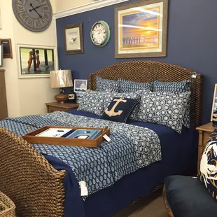 Beautiful vignettes of furniture and decor are located throughout the large showroom.