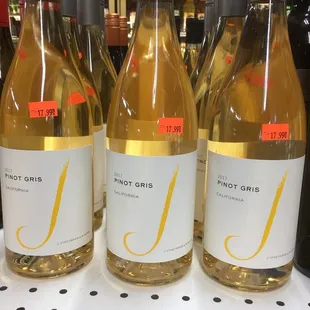 a row of wine bottles