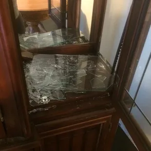 Broken china cabinet