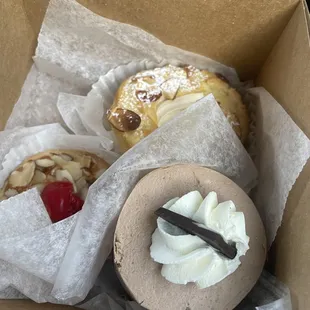 Chocolate Mousse Almandine Paris Brest  Hi my name is Sheri and I am a sweets addict.