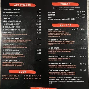 Menu -side a