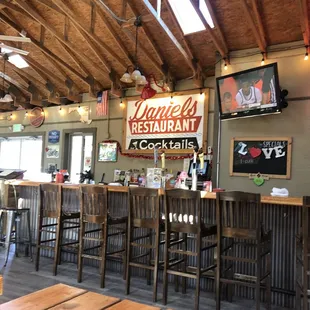 the interior of the restaurant