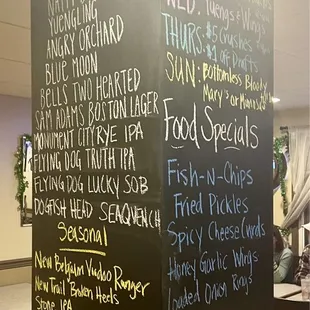 Daily Specials + What's On Tap