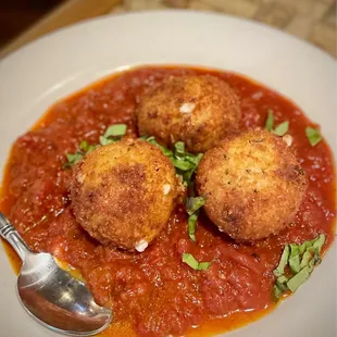 Arrancini with red sauce