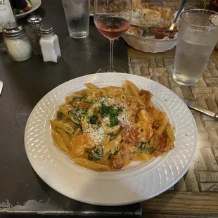 Penne Alla Casa with Shrimp