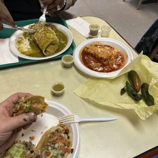 Tacos, torreados, burrito, Tamales