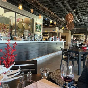 The inside tasting bar