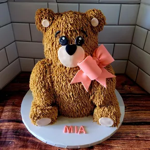 a teddy bear cake