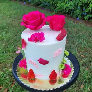 Pastel byttercream. Flor natural