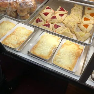 a display of pastries and pastries