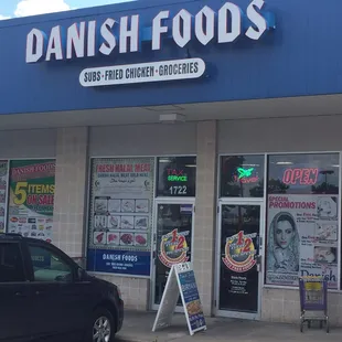 the front of the store