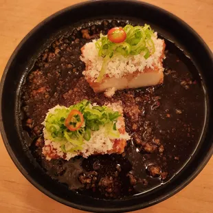 Tofu w Ginger, Scallion Dressing