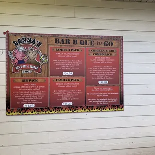 Menu each to the front door