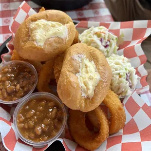 Sides with onion rings
