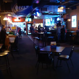 View looking towards the front door from the back.