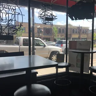 a view of the outside of a restaurant