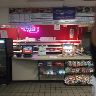 the inside of the store