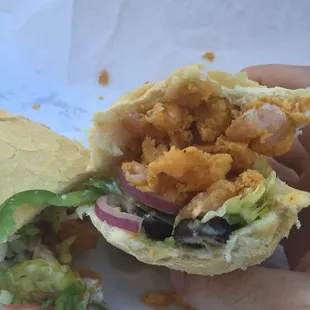 Eat it up awesome po boy.