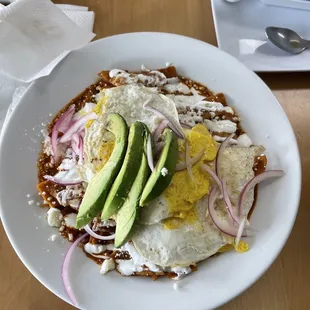 Spicy Red Chilaquiles