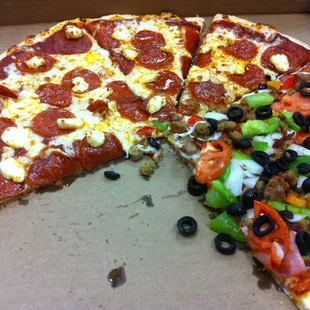 Pepperoni and Cream Cheese + Everything Pizza